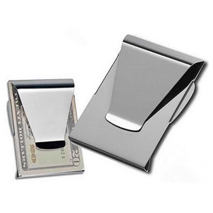 SANWOOD Stainless Steel ID Card Folder Double Sided Wallet Holder Slim Money Clip geld klipp Wallet.jpg Q90