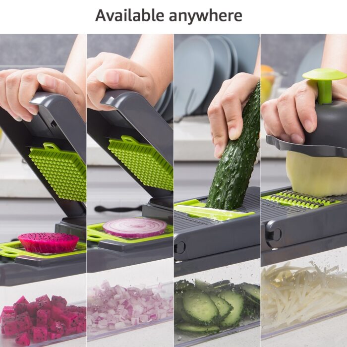 vegetable cutter multifunctional Slicer Fruit Potato Peeler Carrot Grater Kitchen accessories basket 1