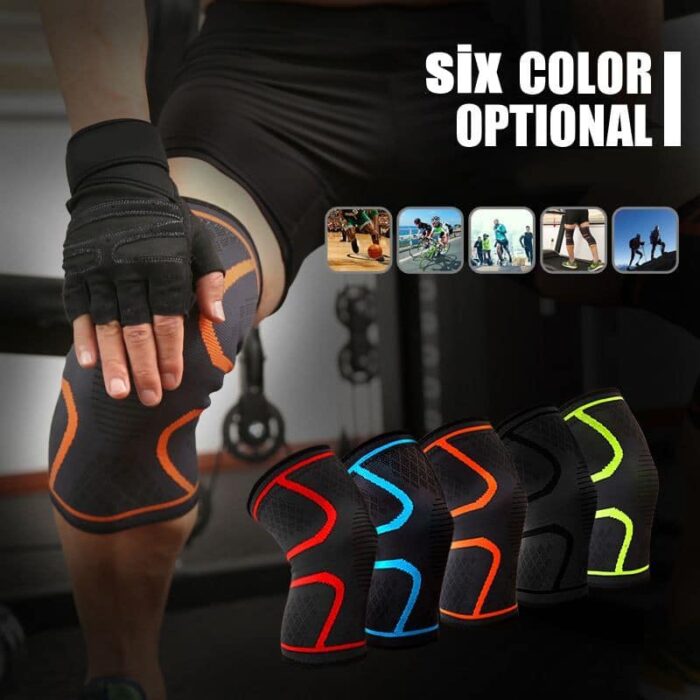 1PCS Elastic Sports Leg Knee Support Brace Wrap Protector Leg Compression Safety Pad Hiking Cycling 3