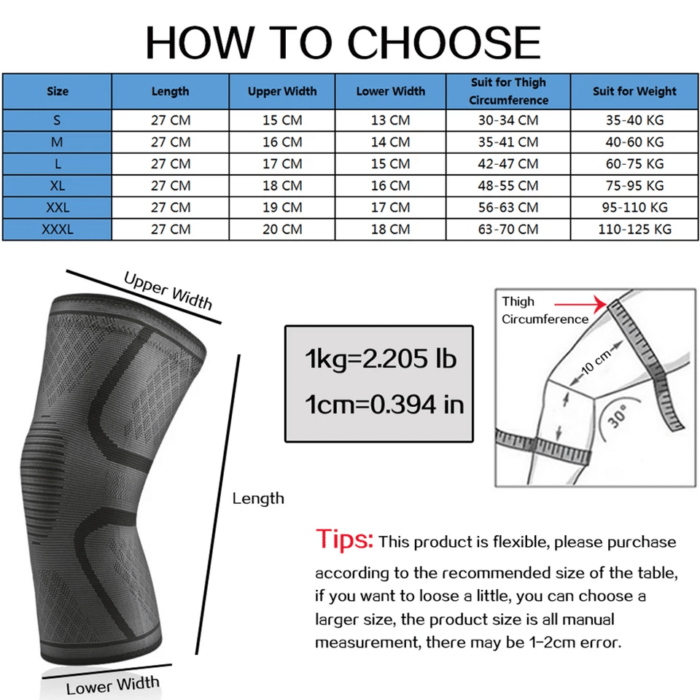 1PCS Elastic Sports Leg Knee Support Brace Wrap Protector Leg Compression Safety Pad Hiking Cycling 4