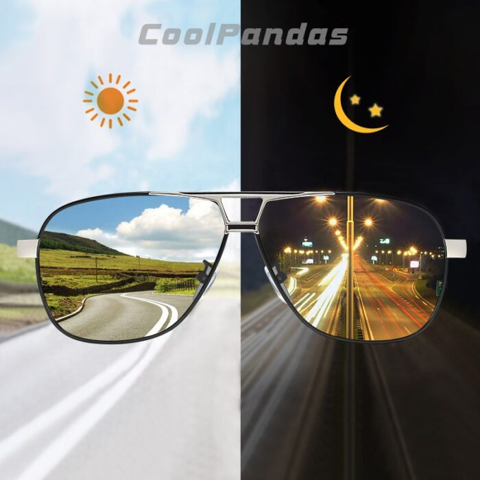 2021 Top Brand Vintage Square Photochromic Sunglasses Men Polarized Women Anti Glare Driver s Sun Glasses 3