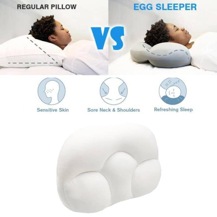 Body Massager All round Sleep Pillow Neck Massager Sleeping Memory Foam Egg Shaped Head Massage Cushion 1