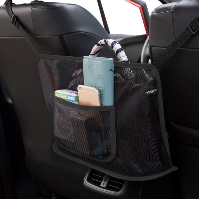 Car Net Pocket Handbag Holder Car Seat Storage Between Seat Storage Pet Net Barrier Dog Net 4