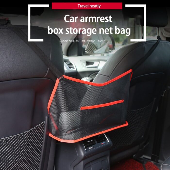 Car Net Pocket Handbag Holder Car Seat Storage Between Seat Storage Pet Net Barrier Dog Net 6