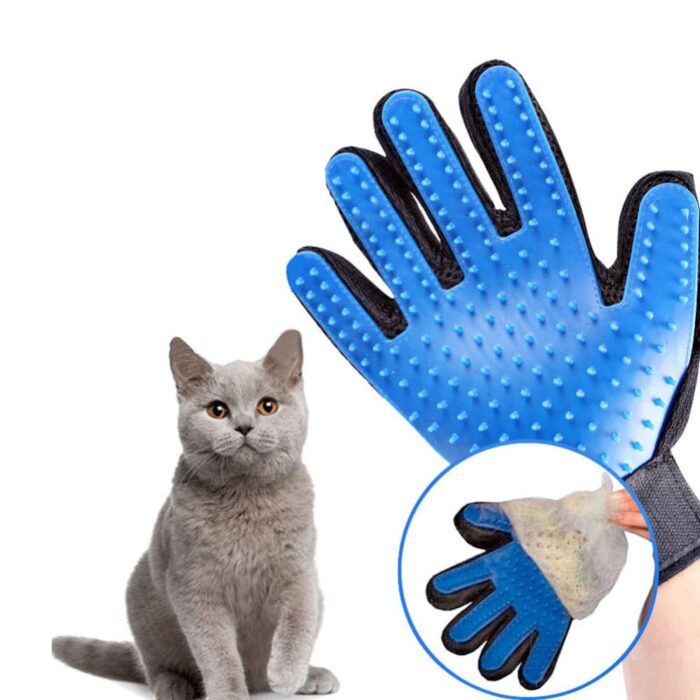 Cat grooming glove for cats wool glove Pet Hair Deshedding Brush Comb Glove For Pet Dog 5