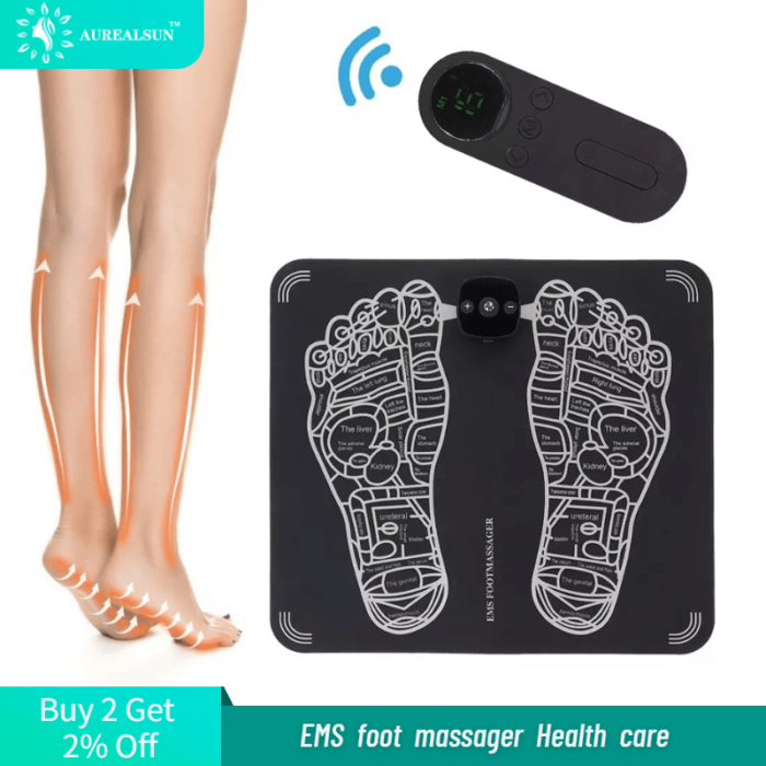 EMS Electric Foot Massager mat Pulse Muscle Relaxation health care Feet massageador Cushion Intelligent Remote Control