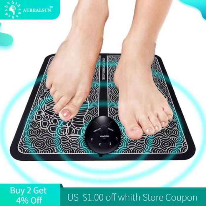 EMS massage Health Care foot massager mat massageador pes muscular Electric Feet Reflexology Deep relax saude