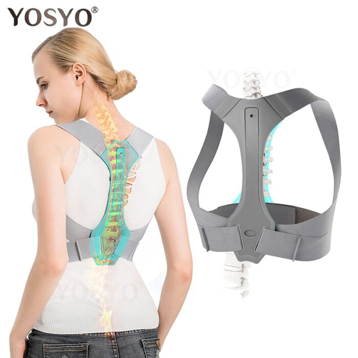 YOSYO Posture Corrector for Men and Women Adjustable Upper Posture Brace for Support Providing Shoul