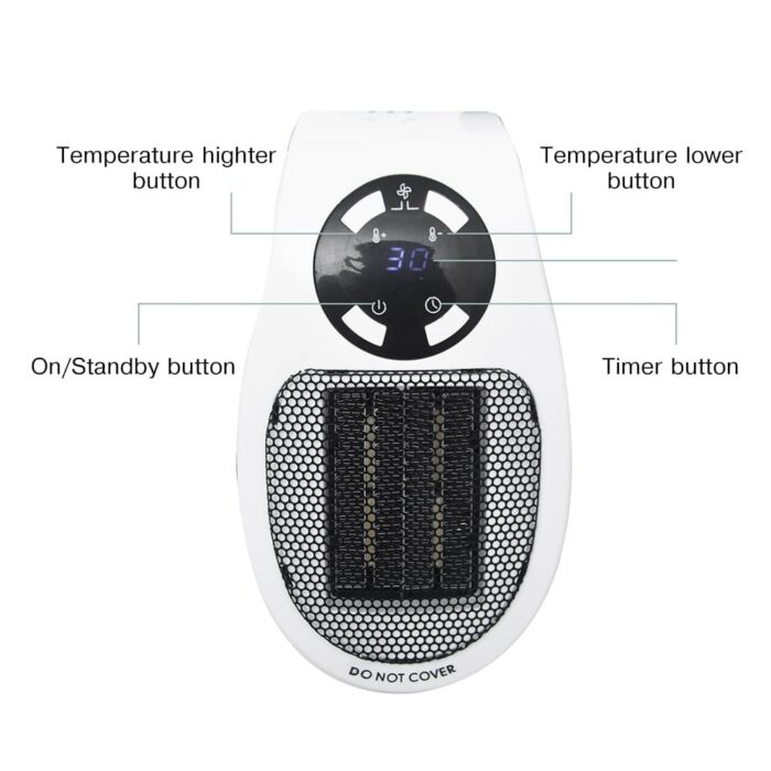 220V 500W Portable Electric Mini Fan Heater Desktop Household Wall Handy Heating Stove Radiator Warmer Machine 3