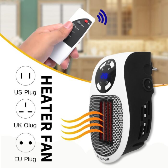 220V 500W Portable Electric Mini Fan Heater Desktop Household Wall Handy Heating Stove Radiator Warmer Machine