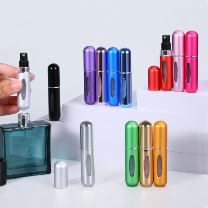 5ml Perfume Atomizer Portable Liquid Container For Cosmetics Mini Aluminum Spray Alcochol Empty Bottle Refillable For