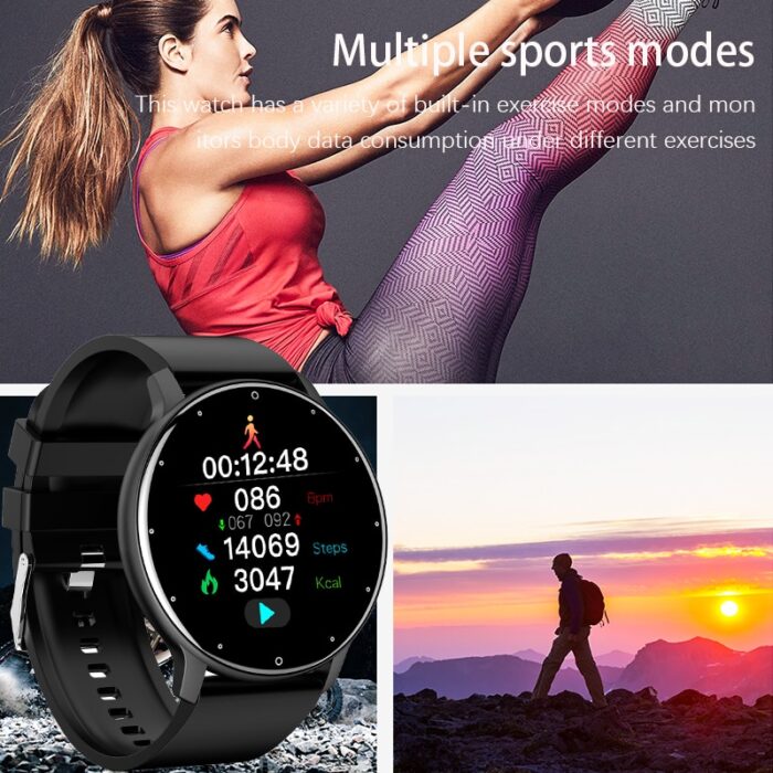 LIGE 2021 New Smart Watch Men Full Touch Screen Sport Fitness Watch IP67 Waterproof Bluetooth For 4