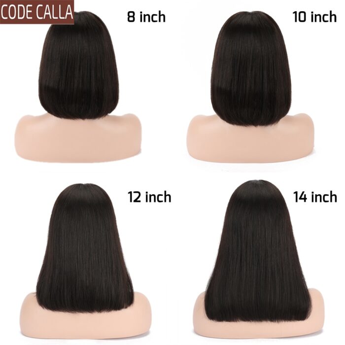 13x1 Short Bob Wig Lace Front Human Hair Wigs For Black Women Brazilian Straight Short Bob 1