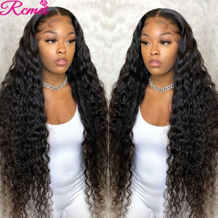 180 CHEAP Deep Wave Wig Lace Frontal Wigs Wet And Wavy Kinky Curly Human Hair Wigs