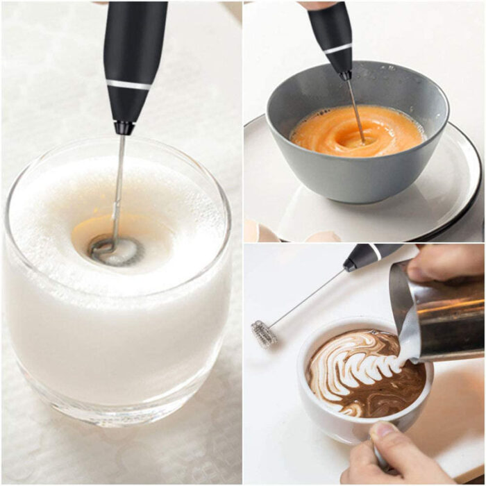 3 Modes Electric Handheld Milk Frother Blender With USB Charger Bubble Maker Whisk Mixer For Coffee 2