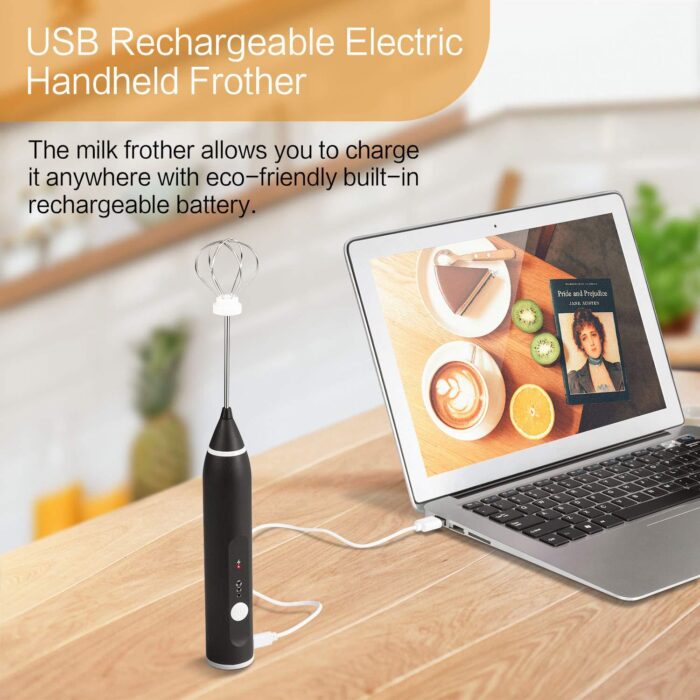 3 Modes Electric Handheld Milk Frother Blender With USB Charger Bubble Maker Whisk Mixer For Coffee 5