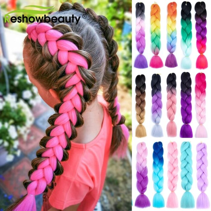 Jumbo Braid Hair Expression For Crochet Box Braids Synthetic Hair Extension Wholesale Pre Stretched Yaki Kanekalon