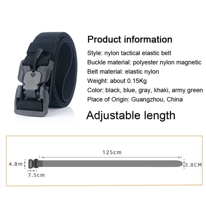 MEDYLA Official Genuine Tactical Belt Quick Release Magnetic Buckle Military Belt Soft Real Nylon Sports Accessories 5