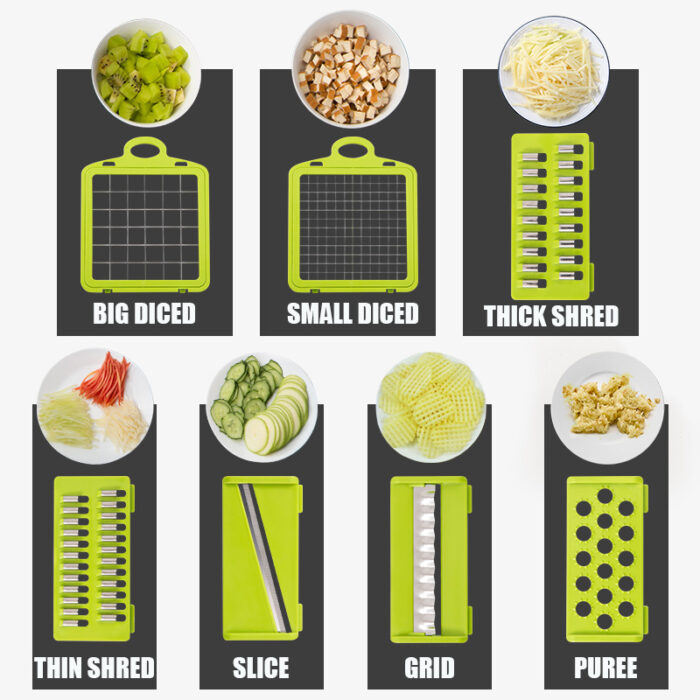 Multifunctional Vegetable Cutter Fruit Slicer Grater Shred 5