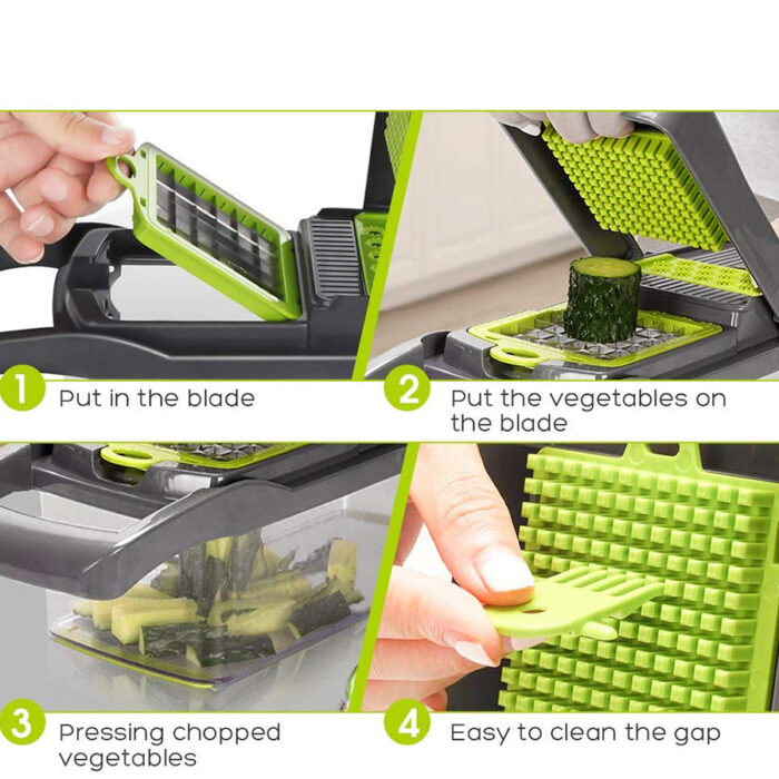 Multifunctional Vegetable Cutter Fruit Slicer Grater Shred 6