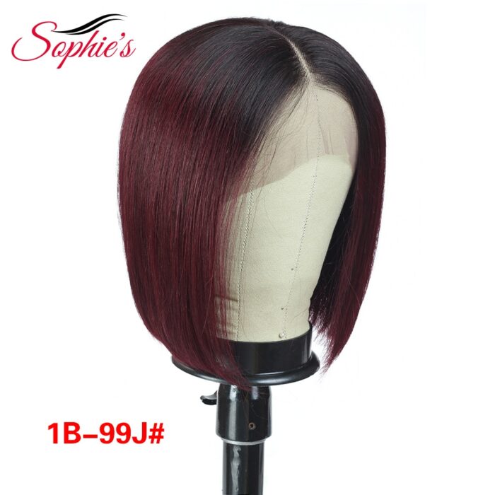 Sophie s Lace Closure Human Hair Wigs For Black Women Brazilian Straight Lace Wig 4 4 1