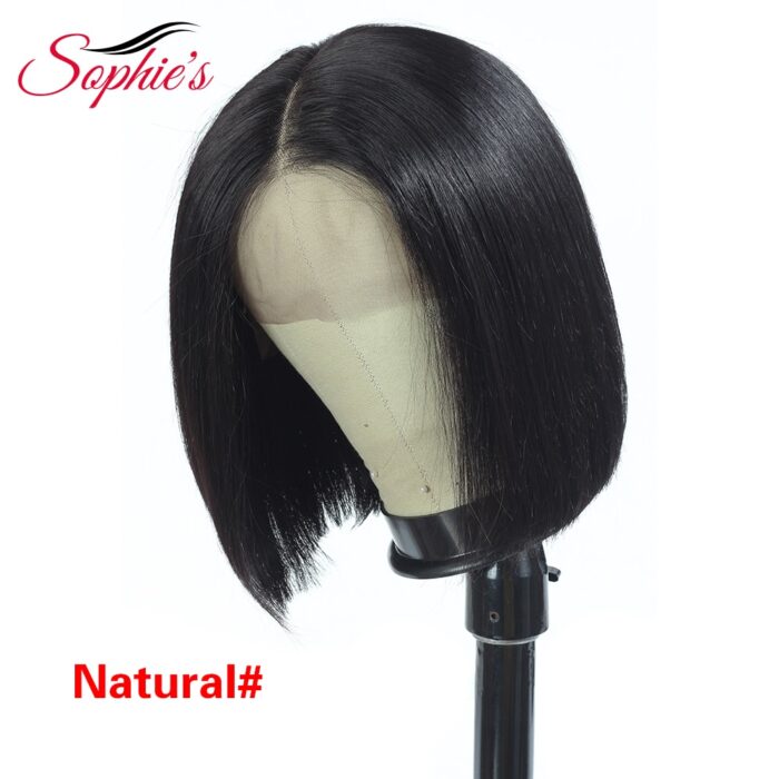 Sophie s Lace Closure Human Hair Wigs For Black Women Brazilian Straight Lace Wig 4 4 2