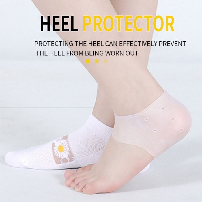 Invisible Height Increase Silicone Insoles Elastic Lifting Sock Heel Pad Foot Protection Orthopedic Support Unisex Hidden 3