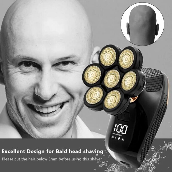 7D Independently 7 Cutter Floating Head Waterproof Electric Razor Multifunction USB Charge Trimmer Men Shaver For